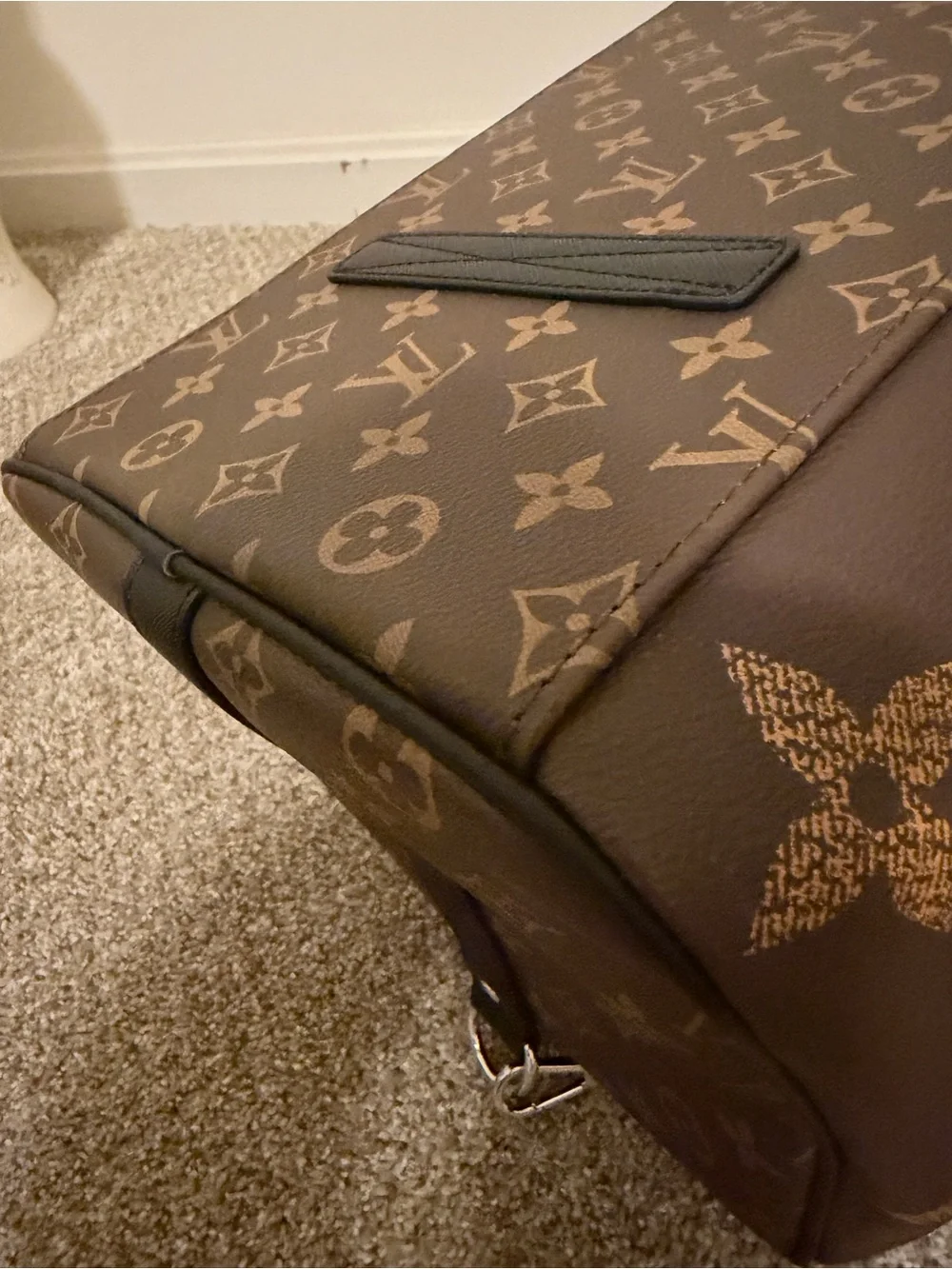 COPY - Louis Vuitton Brown Monogram Canvas & Black Trim Duffel